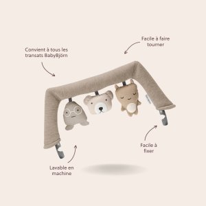 Arche pour transat amis doux tons neutres Babybjorn
