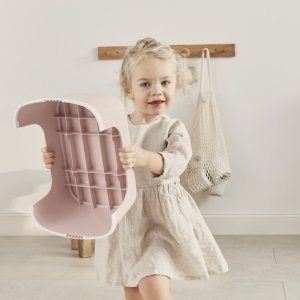 Marche pied enfant rose pastel et blanc Babybjorn