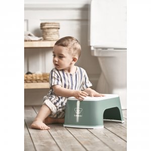 Marche pied enfant vert profond et blanc Babybjorn