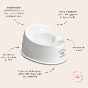 Pot smart blanc et gris Babybjorn