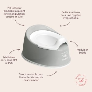Pot smart gris et blanc Babybjorn