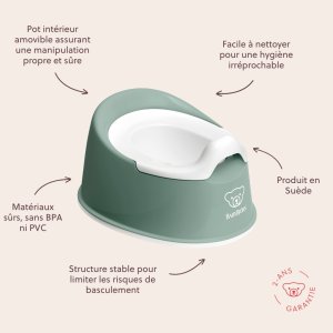 Pot smart vert profond et blanc Babybjorn