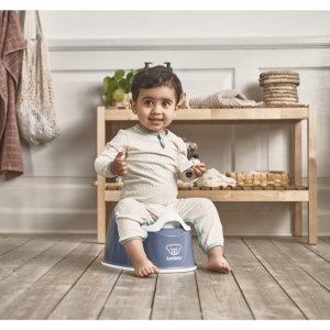 Pot smart bleu profond et blanc Babybjorn