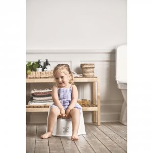 Pot fauteuil blanc et gris Babybjorn