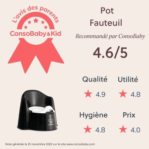 Pot fauteuil noir Babybjorn