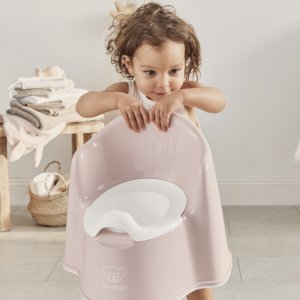Pot fauteuil rose pastel et blanc Babybjorn