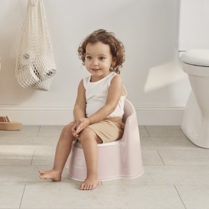 Pot fauteuil rose pastel et blanc Babybjorn