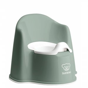 Pot fauteuil vert profond et blanc Babybjorn