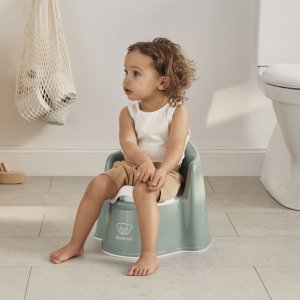 Pot fauteuil vert profond et blanc Babybjorn