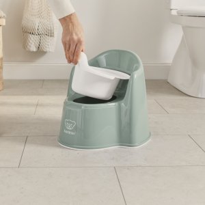 Pot fauteuil vert profond et blanc Babybjorn