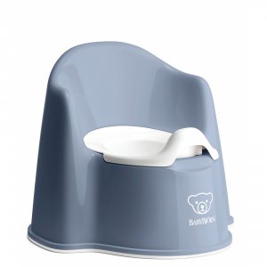 Pot fauteuil bleu profond et blanc Babybjorn