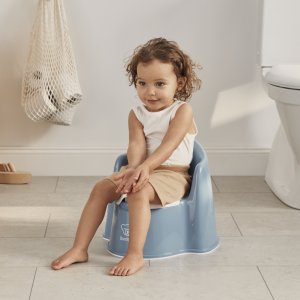 Pot fauteuil bleu profond et blanc Babybjorn
