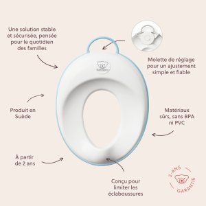 Réducteur de toilette blanc et turquoise Babybjorn