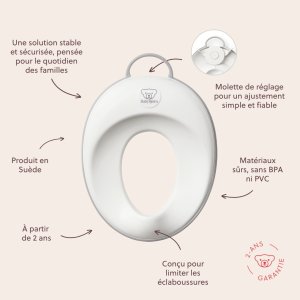 Réducteur de toilette blanc et gris Babybjorn