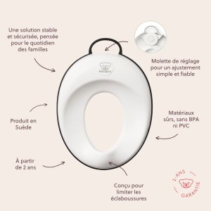 Réducteur de toilette blanc et noir Babybjorn
