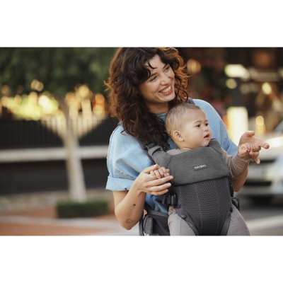 Bavoir pour porte bébé harmony gris foncé