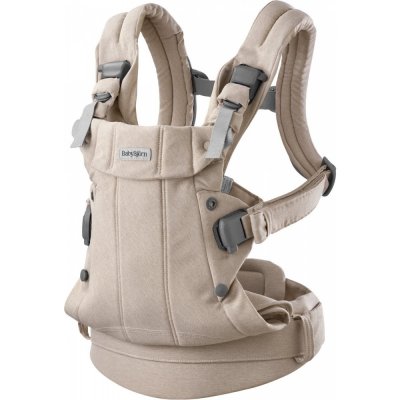 Porte bébé harmony melange tissé beige clair