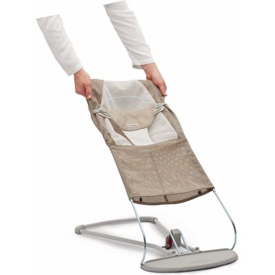 Housse transat balance soft 3d mesh gris beige/blanc