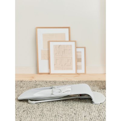 Transat bébé balance soft mesh argent et blanc