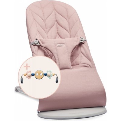 Pack transat bliss tissé matelassage pétale rose avec arche de jeux yeux espiègles