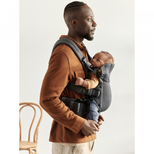 Porte bébé harmony mesh 3d argent Babybjorn