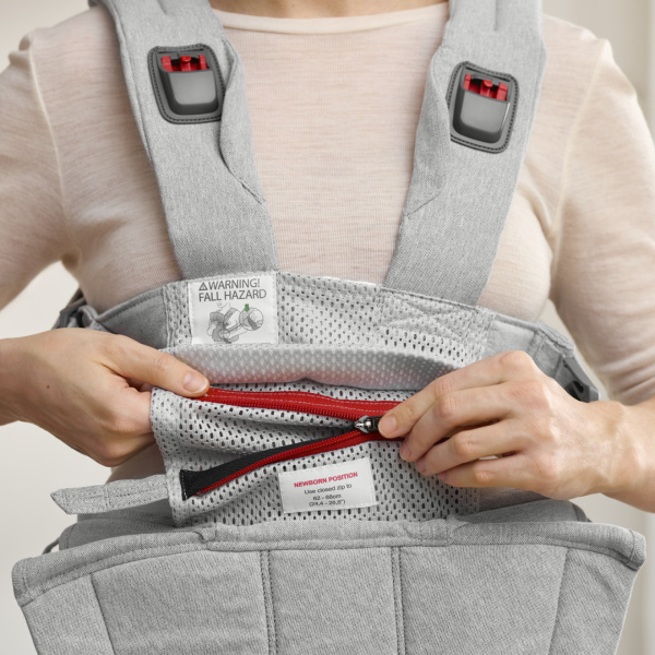 Porte bébé harmony tissé chiné rose Babybjorn