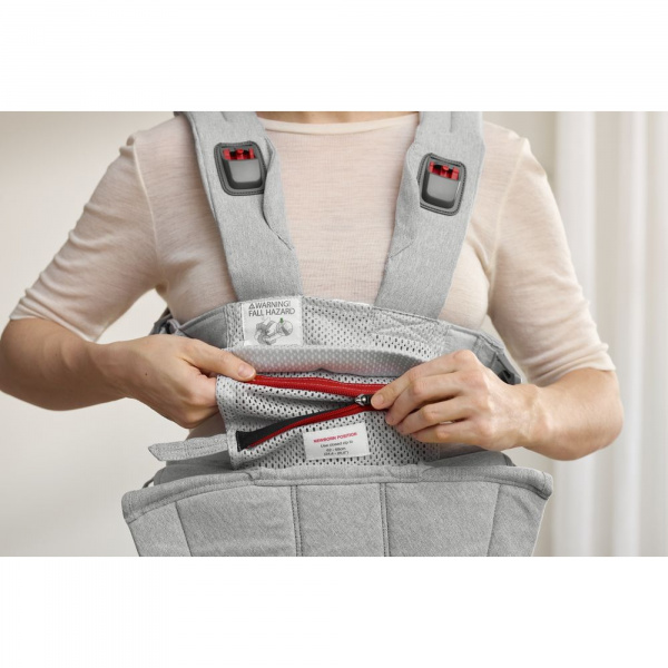 Porte bébé harmony mesh 3d argent Babybjorn