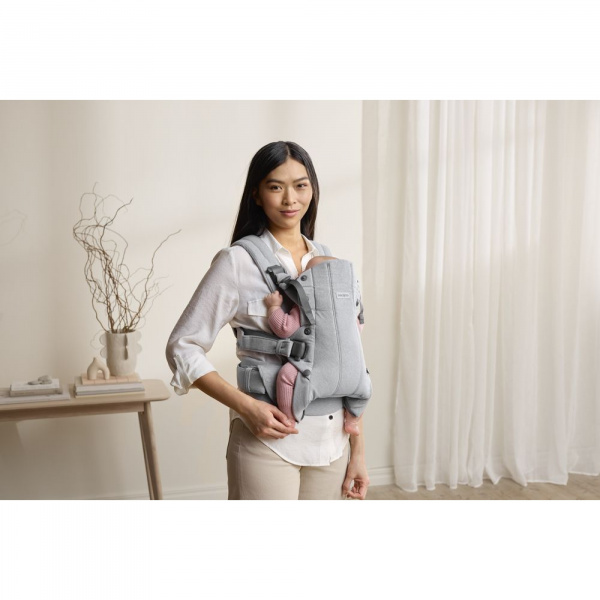 Porte bébé harmony mesh 3d argent Babybjorn
