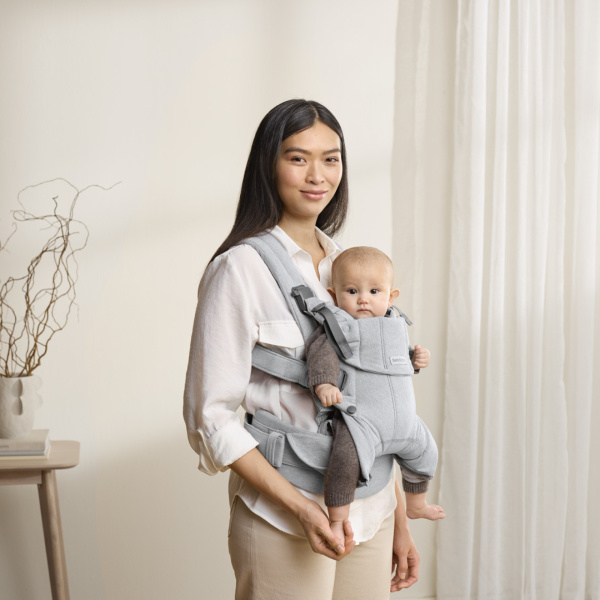 Porte bébé harmony tissé chiné rose Babybjorn