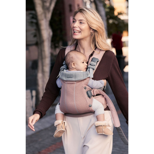 Porte bébé harmony mesh 3d rose clair Babybjorn