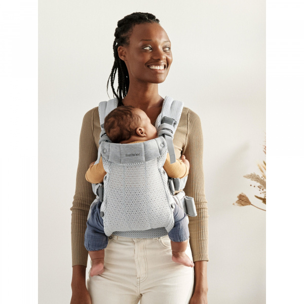 Porte bébé harmony mesh 3d argent Babybjorn
