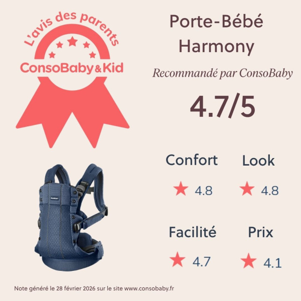 Porte bébé harmony mesh 3d bleu marine Babybjorn