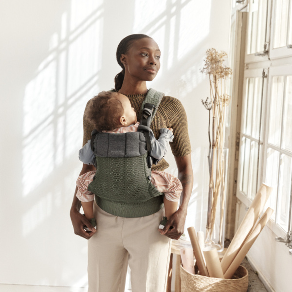 Porte bébé harmony mesh 3d vert foncé Babybjorn
