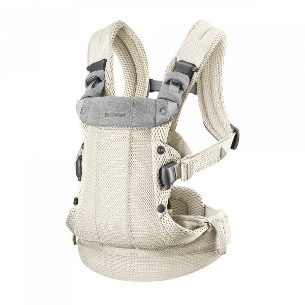 Porte bébé harmony mesh 3d argent Babybjorn