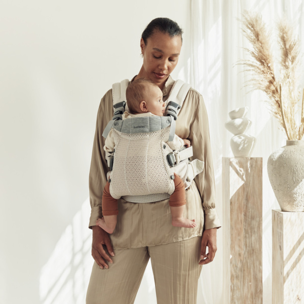 Porte bébé harmony mesh 3d crème Babybjorn