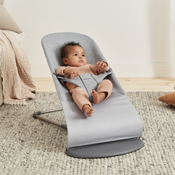 Transat bébé bliss jersey 3d gris clair Babybjorn