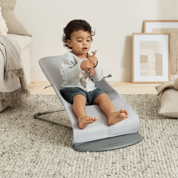 Transat bébé bliss jersey 3d gris clair Babybjorn