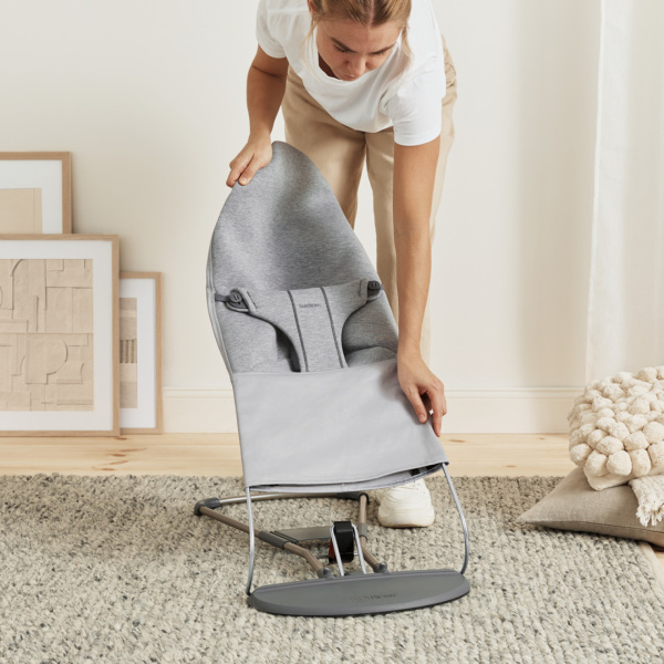 Transat bébé bliss jersey 3d gris clair Babybjorn