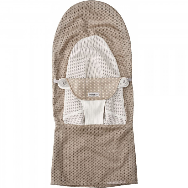 Housse transat balance soft 3d mesh gris beige/blanc Babybjorn