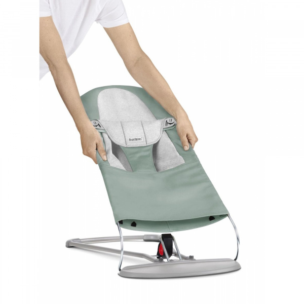 Housse transat balance soft tissé/jersey vert sauge/gris Babybjorn