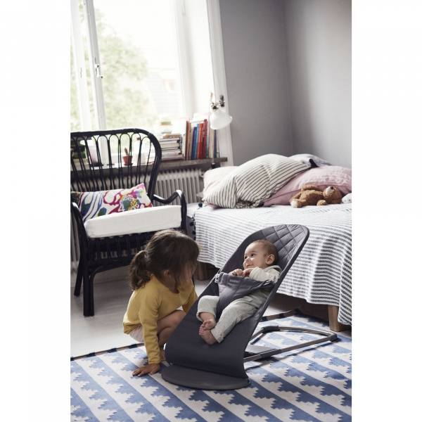Transat bébé bliss coton matelassé classique anthracite Babybjorn