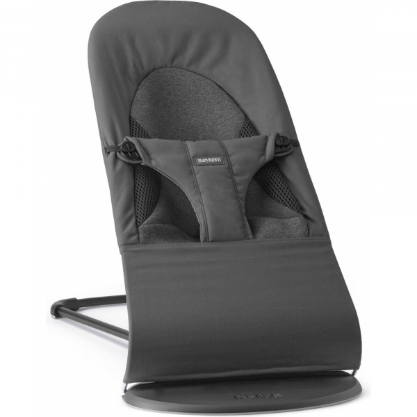 Transat bébé balance soft tissé jersey tri fabric gris foncé Babybjorn
