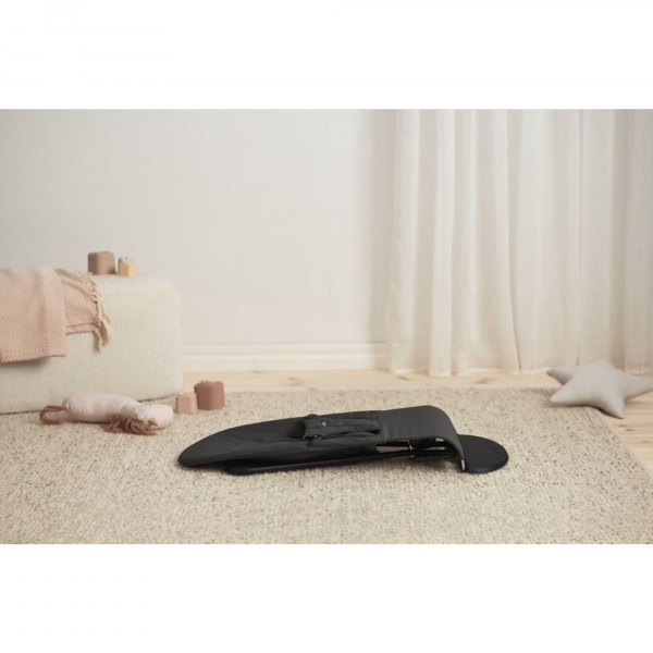 Transat bébé balance soft tissé jersey tri fabric gris foncé Babybjorn