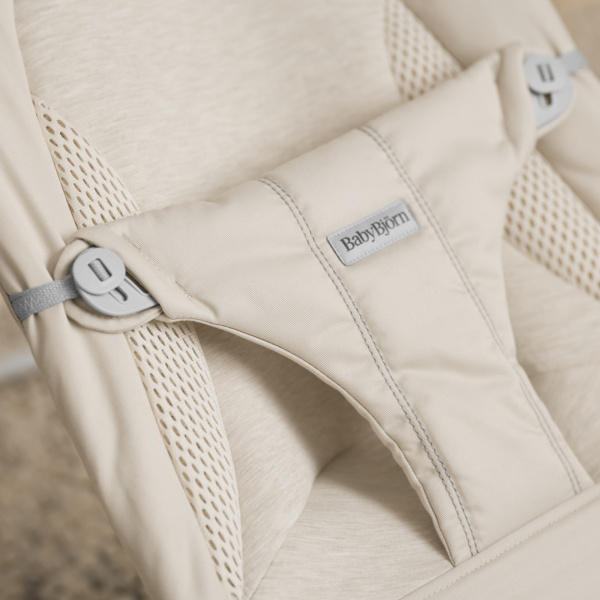 Transat bébé balance soft tissé jersey tri fabric beige clair Babybjorn