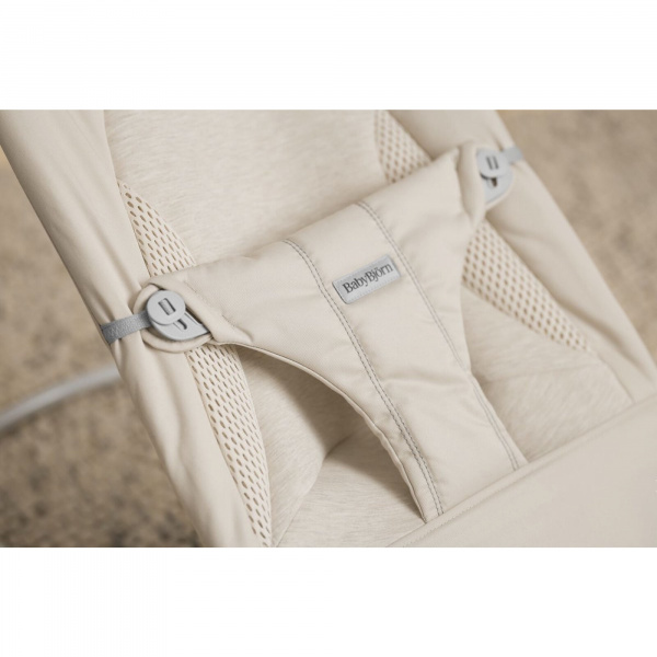 Transat bébé balance soft tissé jersey tri fabric beige clair Babybjorn