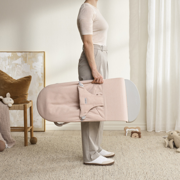 Transat bébé bliss coton matelassé pétale bleu Babybjorn