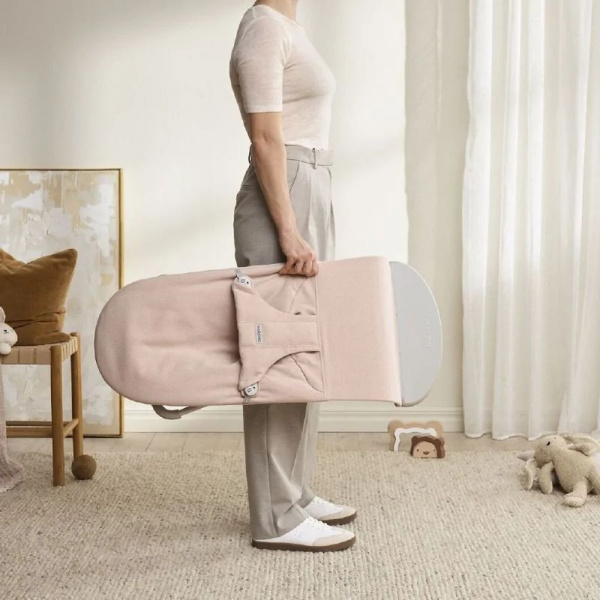 Transat bébé bliss coton gris clair Babybjorn