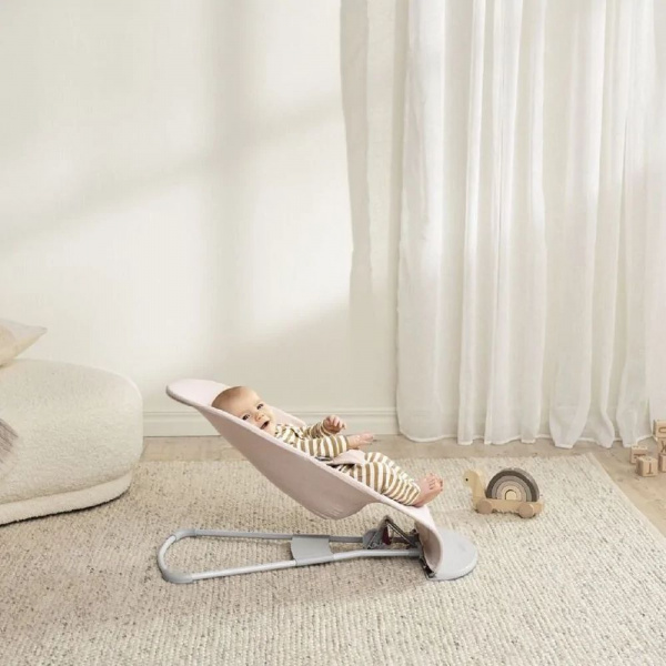 Transat bébé bliss coton gris clair Babybjorn