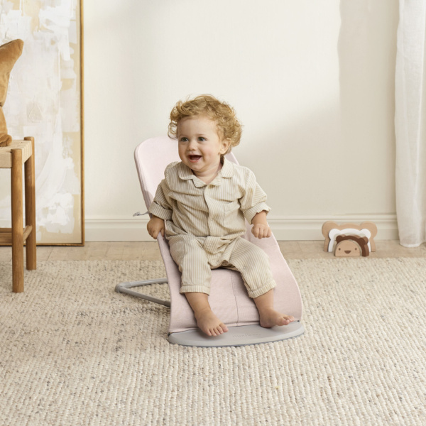 Transat bébé bliss coton matelassé pétale bleu Babybjorn
