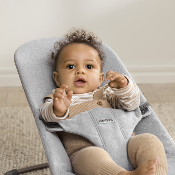 Transat bébé bliss coton matelassé pétale bleu Babybjorn